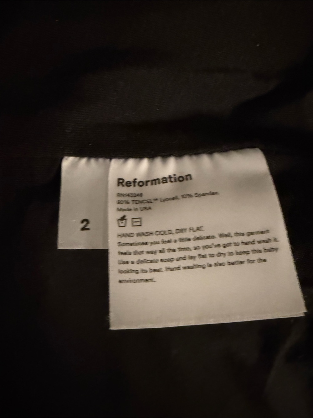 Reformation Black Sequin Boob Tube size 2 - Picture 5 of 6